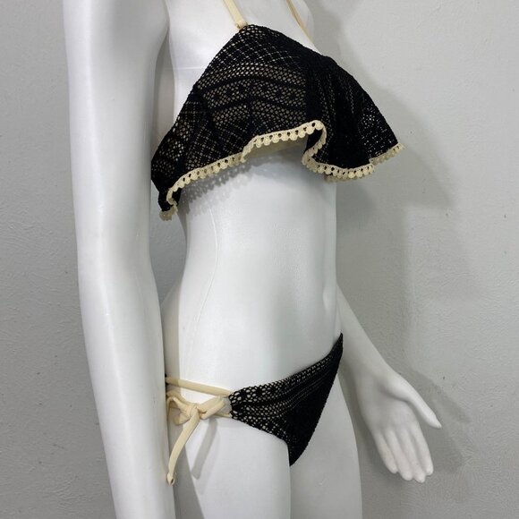 Inmocean 2pc Black Bikini Top SzS Bottom SzM - Picture 3 of 16